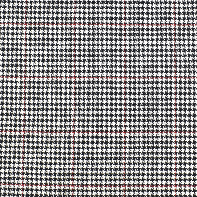 生地 ロイヤルタータン(215001) 19.黒オフ千鳥格子赤ライン 09Bk22_