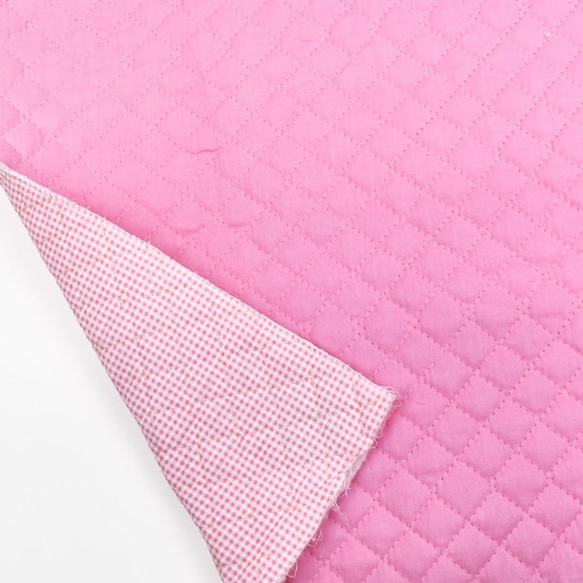 キルティング生地 リバーギンガムキルト(22-2551) 5.ピンク 09Bi20_