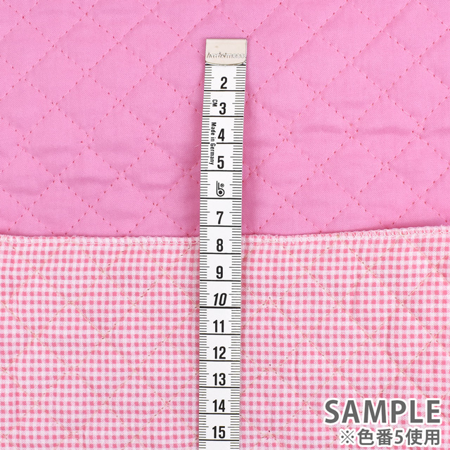キルティング生地 リバーギンガムキルト(22-2551) 5.ピンク 09Bi20_