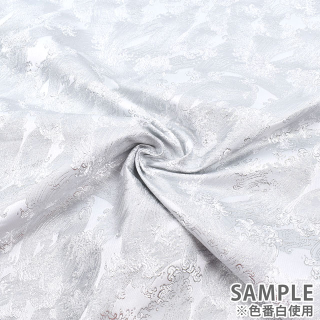 金襴生地 三丁サビ 荒波(155-2225-1) 黒 09Bh18_