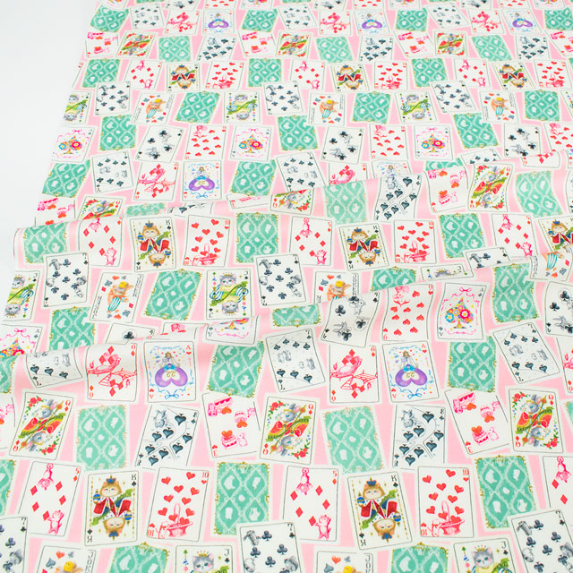 生地 22fabric -ニャンニャンファブリック- 7th collection トランプメイト/ローン(DP4435) 5A.ピンク 09Ac04_
