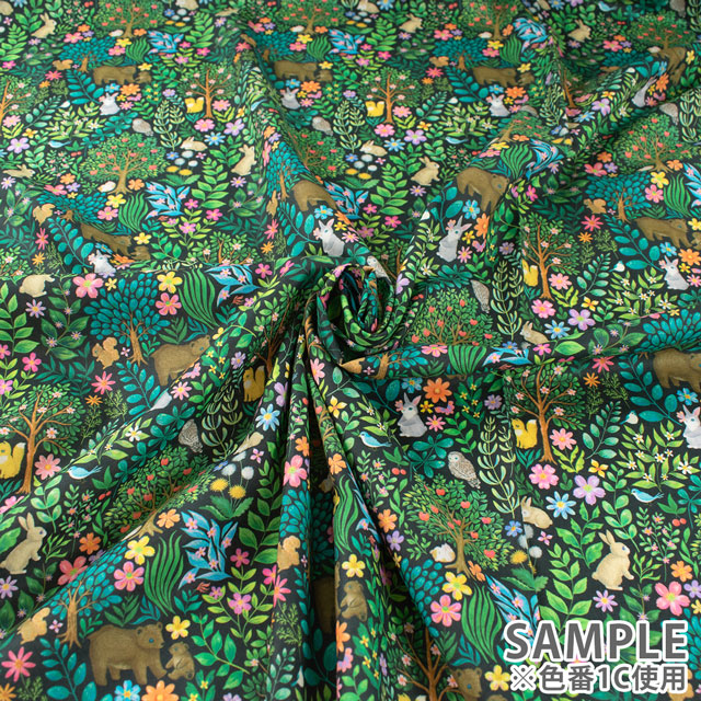 生地 22fabric -ニャンニャンファブリック- 8th collection ぺったリーフ/ローン(DP4440) 1A.ピンク 09Ae04_