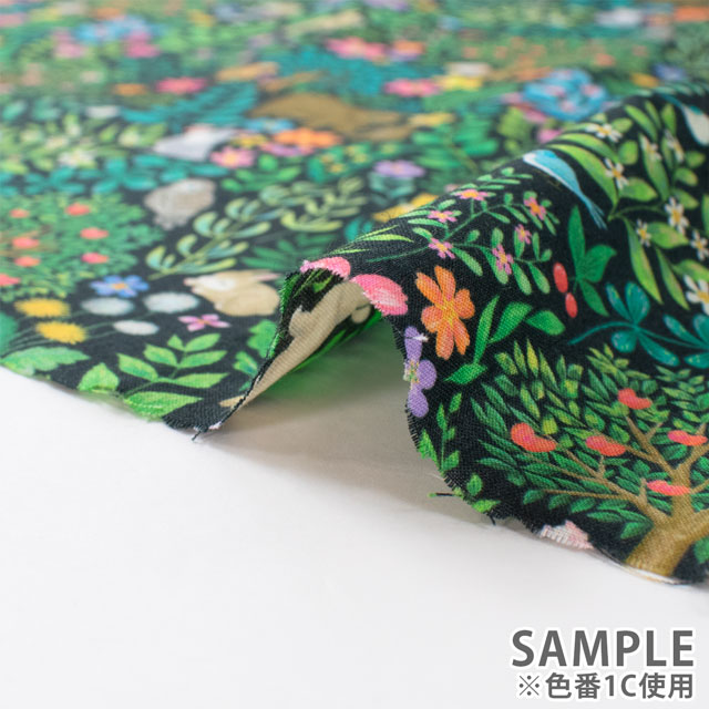 生地 22fabric -ニャンニャンファブリック- 8th collection ぺったリーフ/ローン(DP4440) 1A.ピンク 09Ae04_