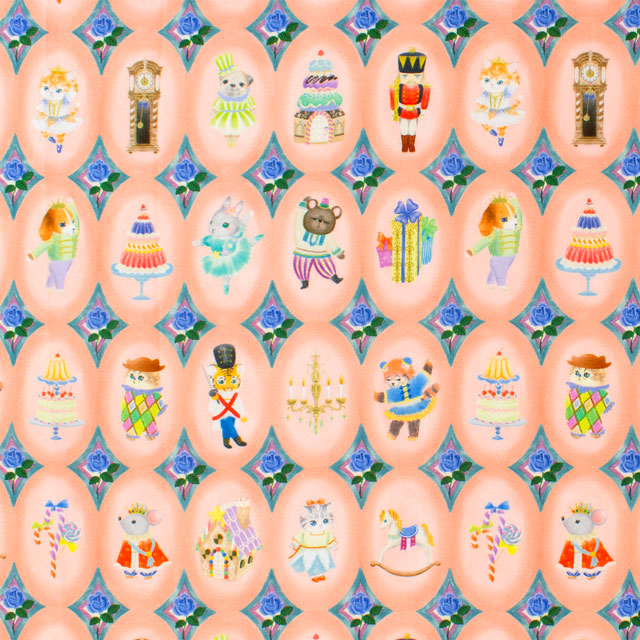 生地 22fabric -ニャンニャンファブリック- 8th collection トゥインクルトイ/ローン(DP4440) 2A.ピンクベージュ 09Ac04j