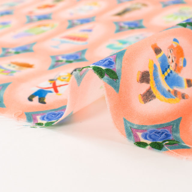 生地 22fabric -ニャンニャンファブリック- 8th collection トゥインクルトイ/ローン(DP4440) 2A.ピンクベージュ 09Ac04j