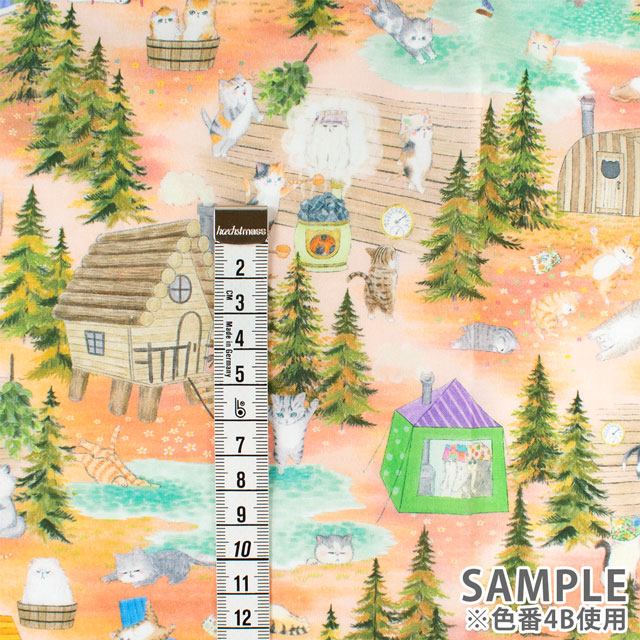 生地 22fabric -ニャンニャンファブリック- 8th collection サウナフロック/ローン(DP4440) 4A.グリーン 09Ae04_