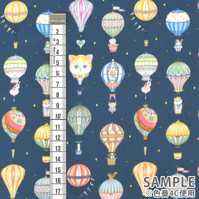 生地 22fabric-ニャンニャンファブリック- ジャーニー/ローン(DP4410) 4C.紺 99Zz99_