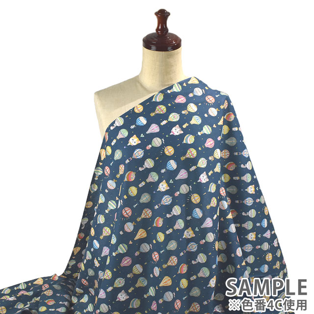 生地 22fabric-ニャンニャンファブリック- ジャーニー/ローン(DP4410) 4C.紺 99Zz99_