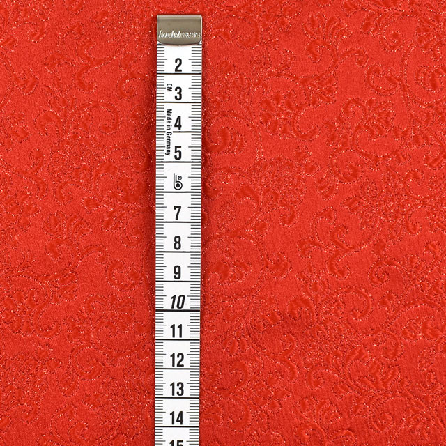 金襴生地 桂新箔上 ラメからくさ(230-2176-1) 赤 09Bh18_