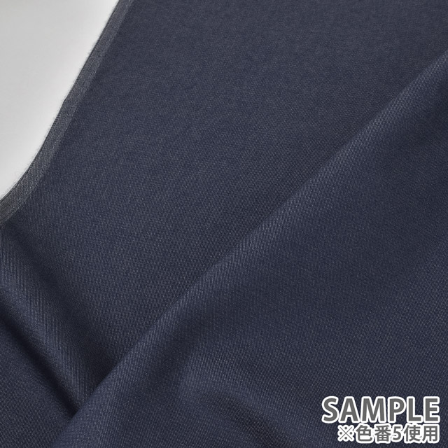 生地 T/Cカラーデニム(240008) 5.ネイビー 09Bl27_