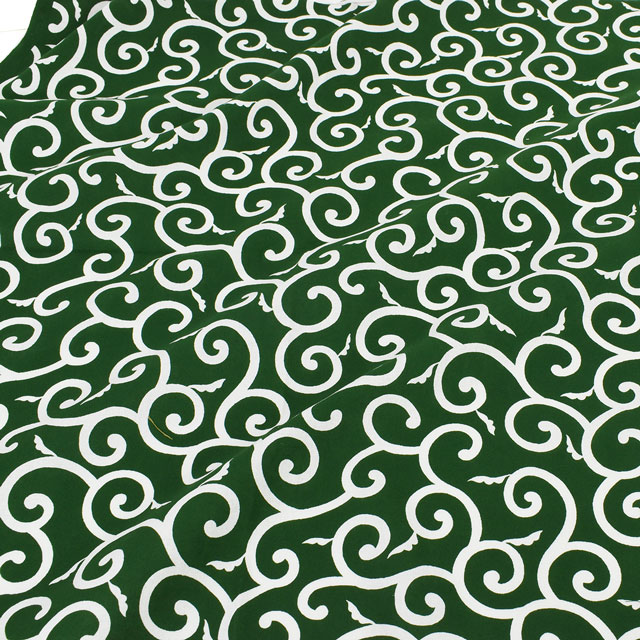 生地 唐草プリント 中(240103) 1A.緑 99Zz99_