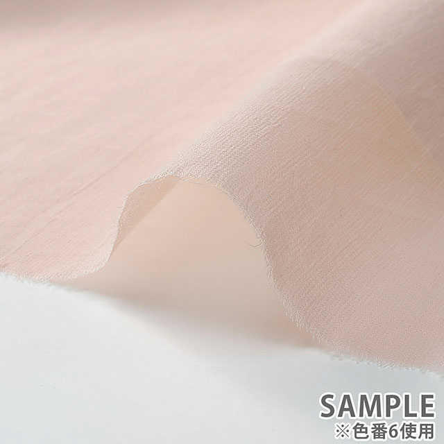 生地 コットンシフォン80s(240305) 11.ライトグレーベージュ 09Cr40_