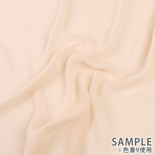生地 75D 広幅ジョーゼット(2580) 1.アイボリー 10Bf09_