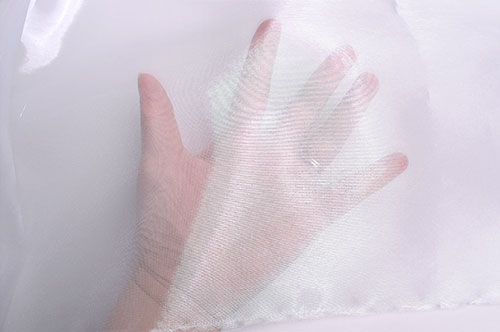 生地 クリスタルオーガンジー(2600W) KW.白 10Bg10_
