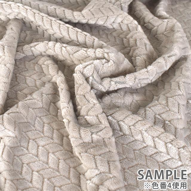 生地 ジャガードボア(2800) 4.グレー 10Bn99_