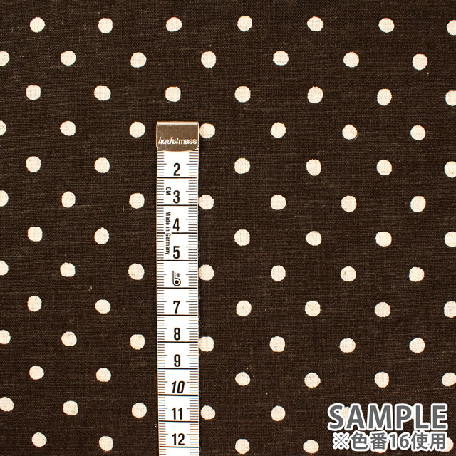 生地 綿麻キャンバス 水玉(288185) 15.パープル 09Cu45_