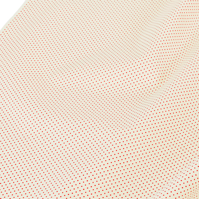 生地 水玉ブロード(288190-1) 1-1.白地×赤 09Bk23_