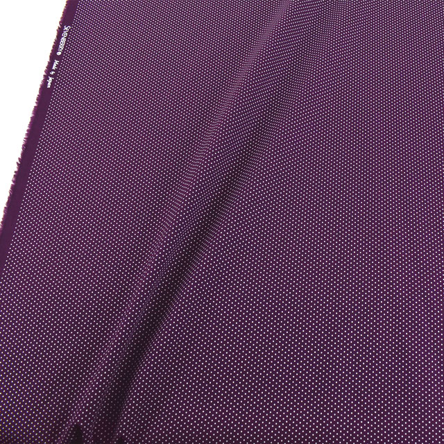 生地 水玉ブロード(288190-1) 1-35.ムラサキ×白 09Bk23_
