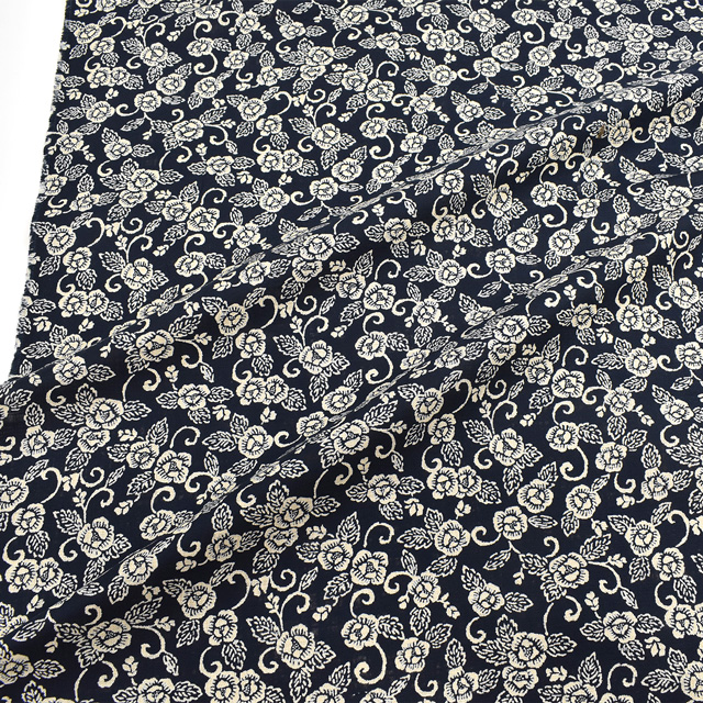 生地 ムラ糸和調柄(288223) 6.牡丹唐草 09Ag17_