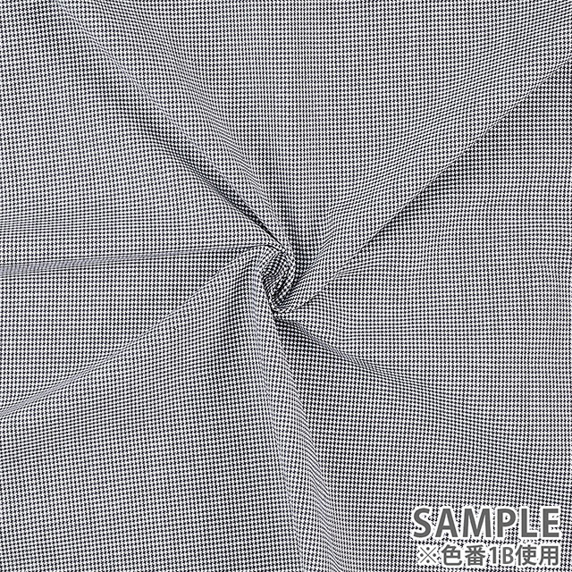 生地 先染めドッグトゥース/コットン(295-316) 1B.黒×白 09Bk22_