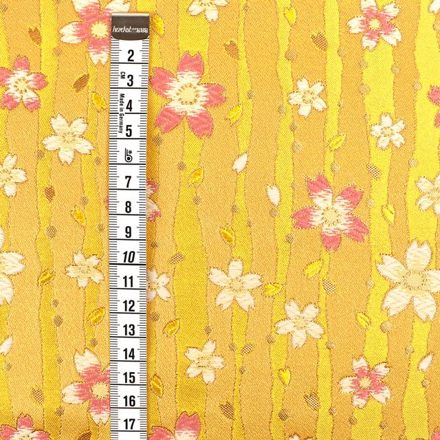 金襴生地 洛レイ胴入 舞桜(297-10167) 黄色 09Bh18_