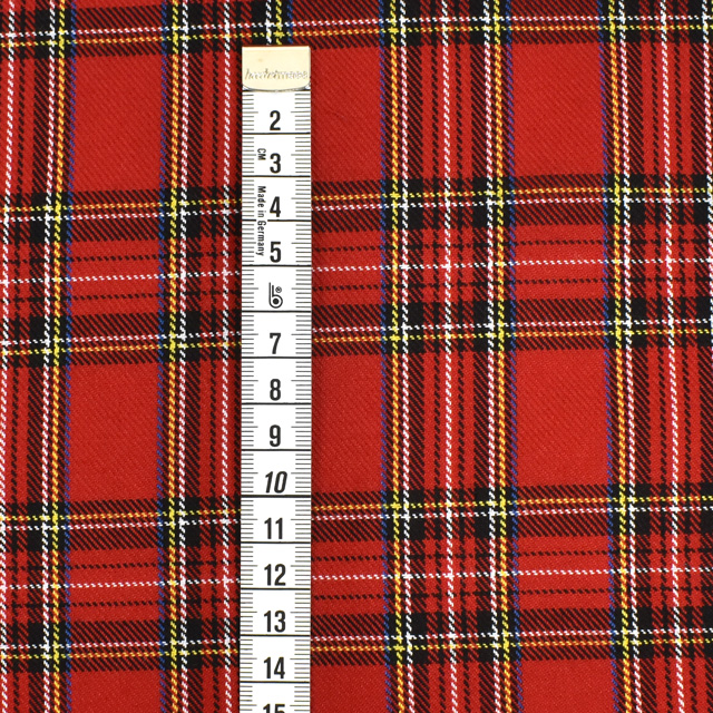 生地 T/Rタータン 起毛(298838) 201.赤 09Cs42_