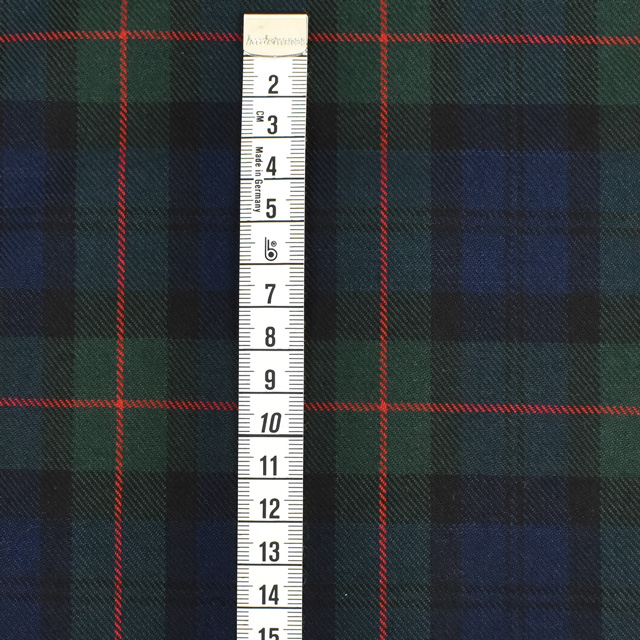 生地 T/Rタータン 起毛(298838) 8.紺×緑×赤ライン 09Cs42_