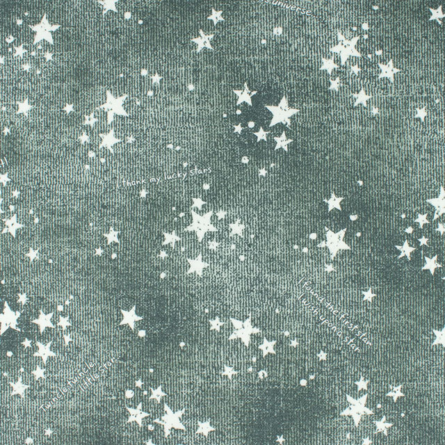 生地 オックスプリント デニム風星柄(3003) 1D.グレー 09Ae99_