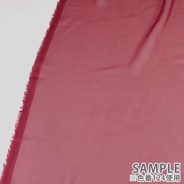 生地 30Dシフォンジョーゼット (3030S) 124.ガーネットレッド 10Bf09_