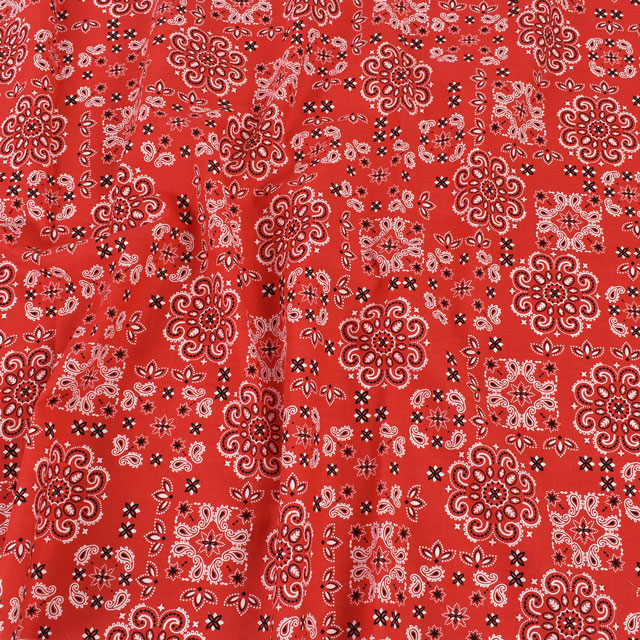 生地 スケアバンダナ(3100) A.レッド 09Bk23_