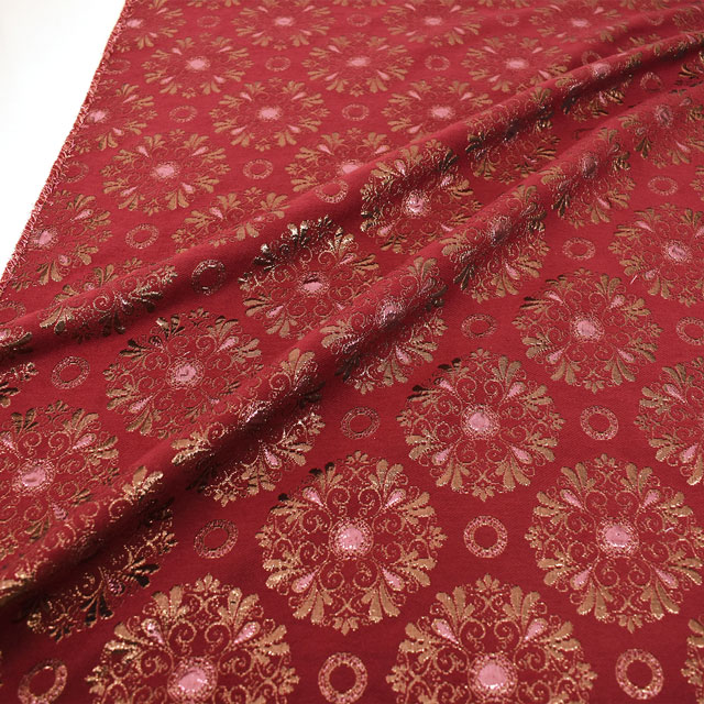 ジャガード生地 カラーストーンJQ(33242) 4.レッド 10Aa01_