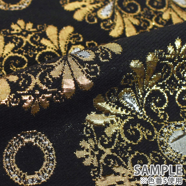 ジャガード生地 カラーストーンJQ(33242) 1.ネイビー 10Aa01_