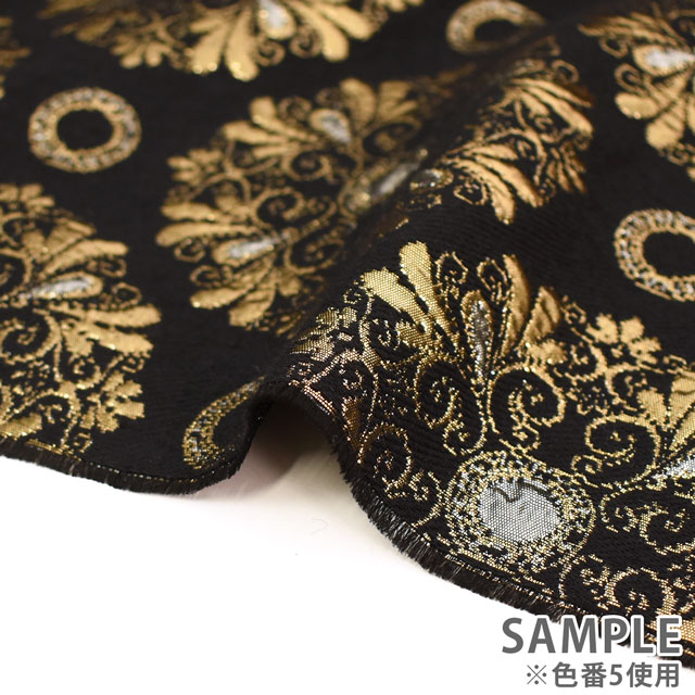 ジャガード生地 カラーストーンJQ(33242) 1.ネイビー 10Aa01_