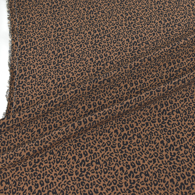 生地 イペカ アマラ ビスコースPT ヒョウ柄(34-1700) 90410-C.茶×黒 09Cr40_