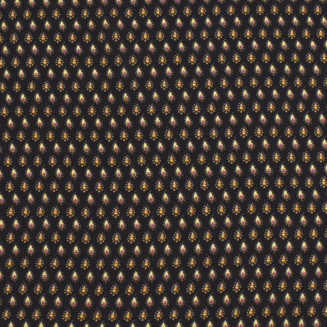 生地 イペカ ヴィオレット レーヨンPT エスニック柄(34-1708) 86924-C.ブラック 99Zz99_