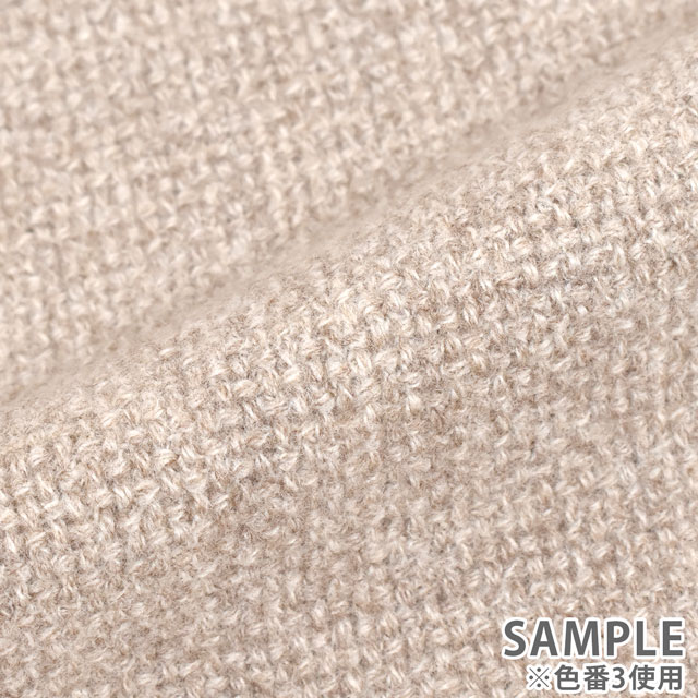 ウール生地 フェザーカールポップコーン(34-62165) 9.アイボリー 09Cs41_