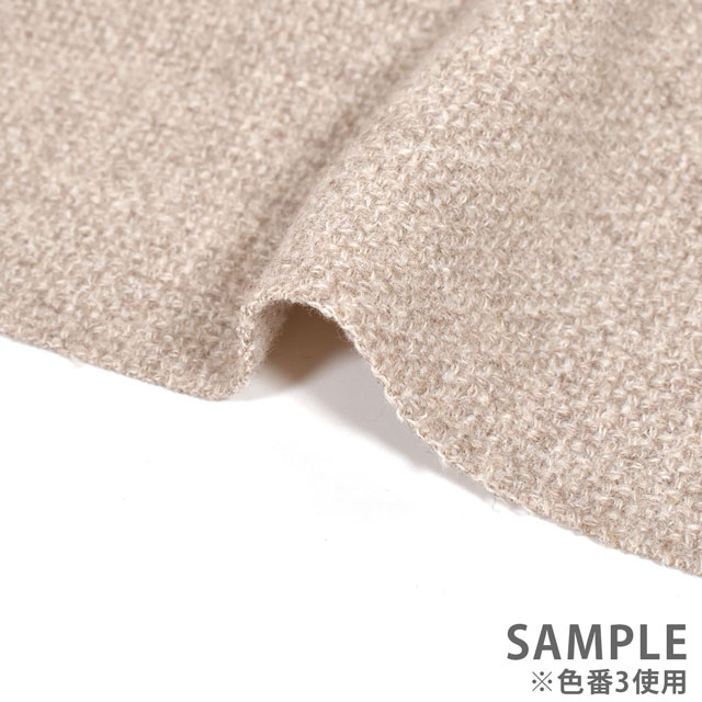ウール生地 フェザーカールポップコーン(34-62165) 9.アイボリー 09Cs41_