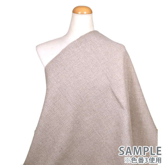 ウール生地 フェザーカールポップコーン(34-62165) 9.アイボリー 09Cs41_