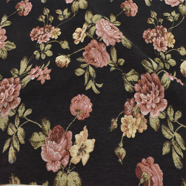 生地 シェニールゴブラン (3535) 1E.ブラック 09Cr40_