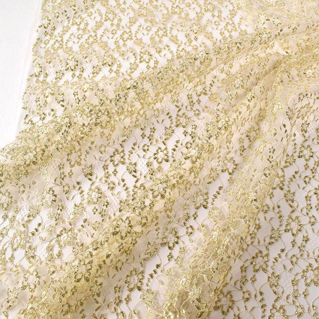 生地 ラメチュールラッセル(3637G) 2.白×ゴールド 10Ac04_