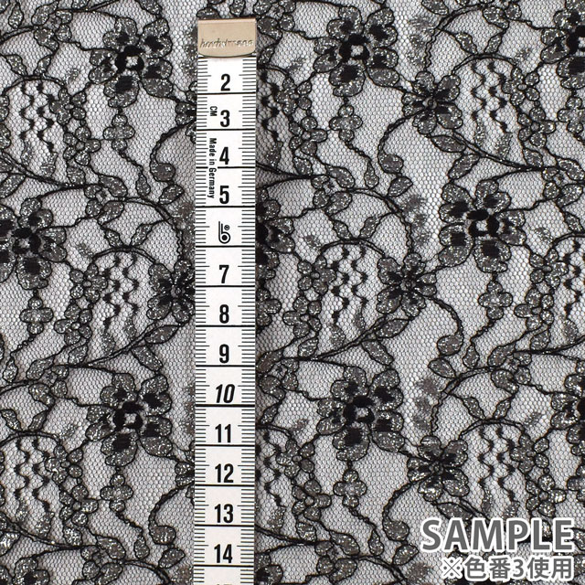 生地 ラメチュールラッセル(3637G) 2.白×ゴールド 10Ac04_