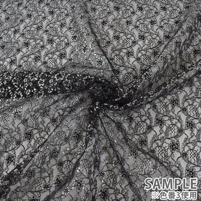 生地 ラメチュールラッセル(3637G) 2.白×ゴールド 10Ac04_