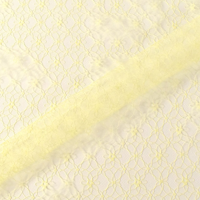 生地 ラッセルレース(3700) YE.イエロー 10Ac04_