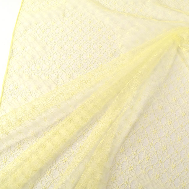 生地 ラッセルレース(3700) YE.イエロー 10Ac04_