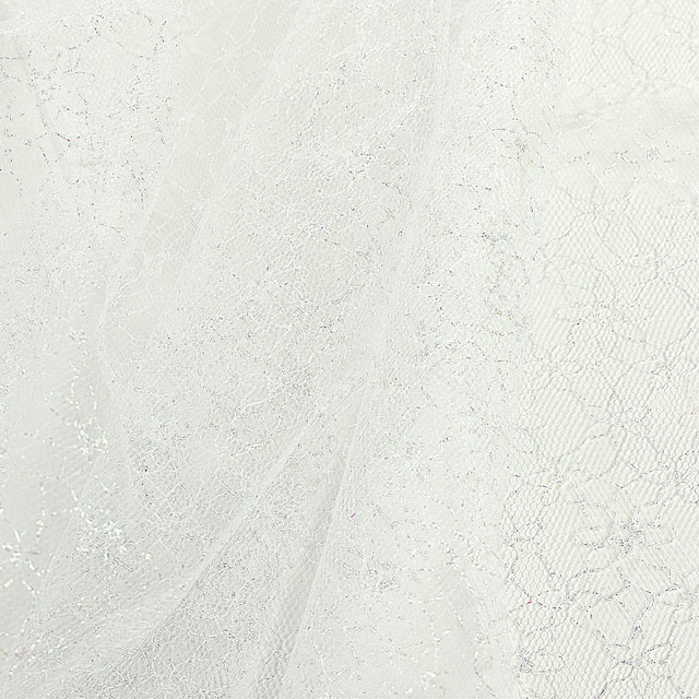 生地 パールチュール(3700P) 1.ホワイト×パールラメ 10Ac04_