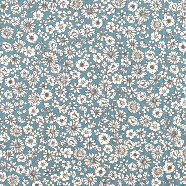 生地 21W コーデュロイプリント(38085) 2B.水色 99Zz99_