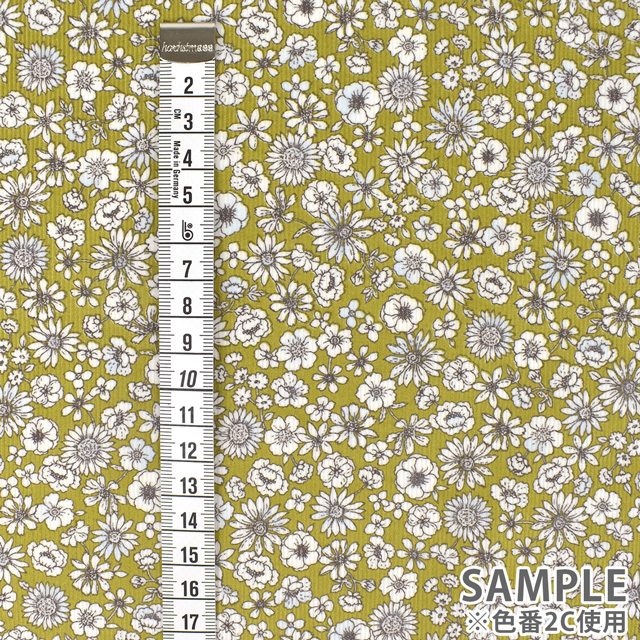 生地 21W コーデュロイプリント(38085) 2B.水色 99Zz99_