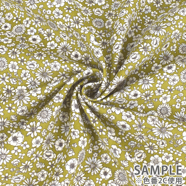 生地 21W コーデュロイプリント(38085) 2B.水色 99Zz99_