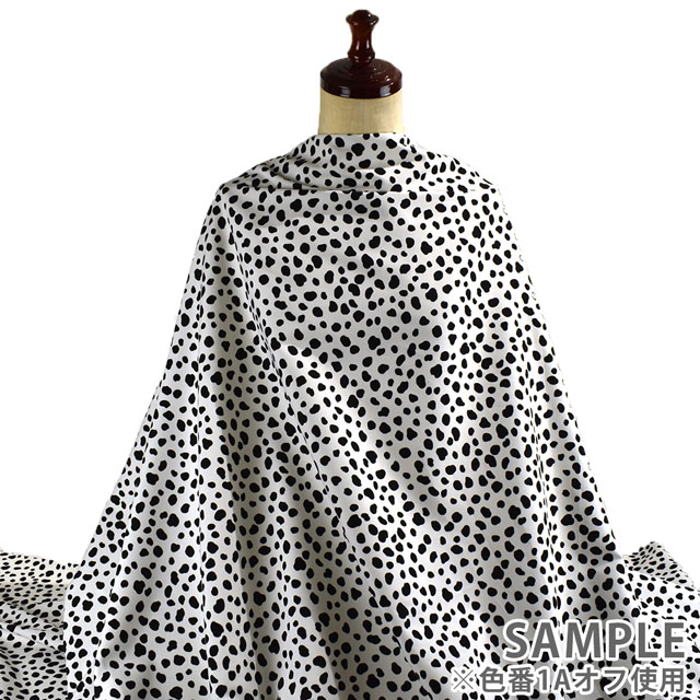 生地 21W コーデュロイプリント ダルメシアン(38107) 1B.キャメル 09Bl24_