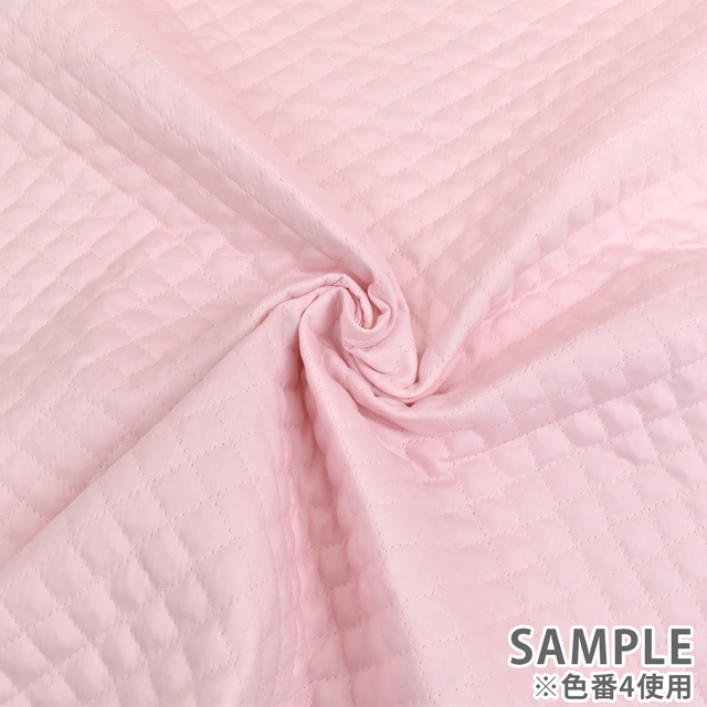 キルティング生地 リバーシブルキルト 無地×小花(4800) 1.キナリ(カス残し)×赤小花 09Bi20_